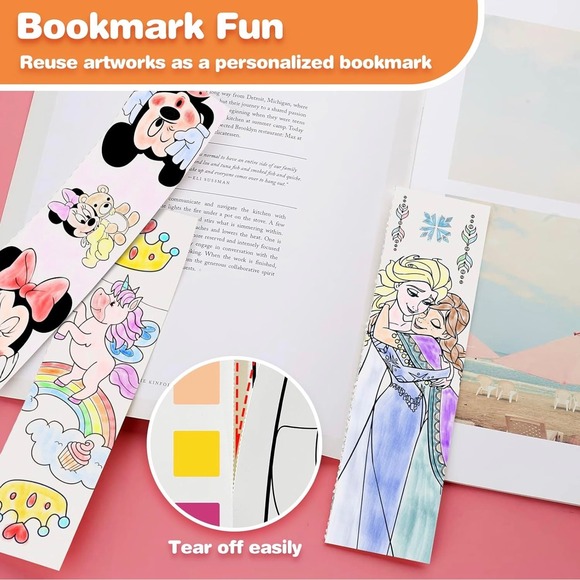 NEW! Kidcraft Minnie Mouse Water Paint Book for Kids Activity Set of 2 - Picture 9 of 9